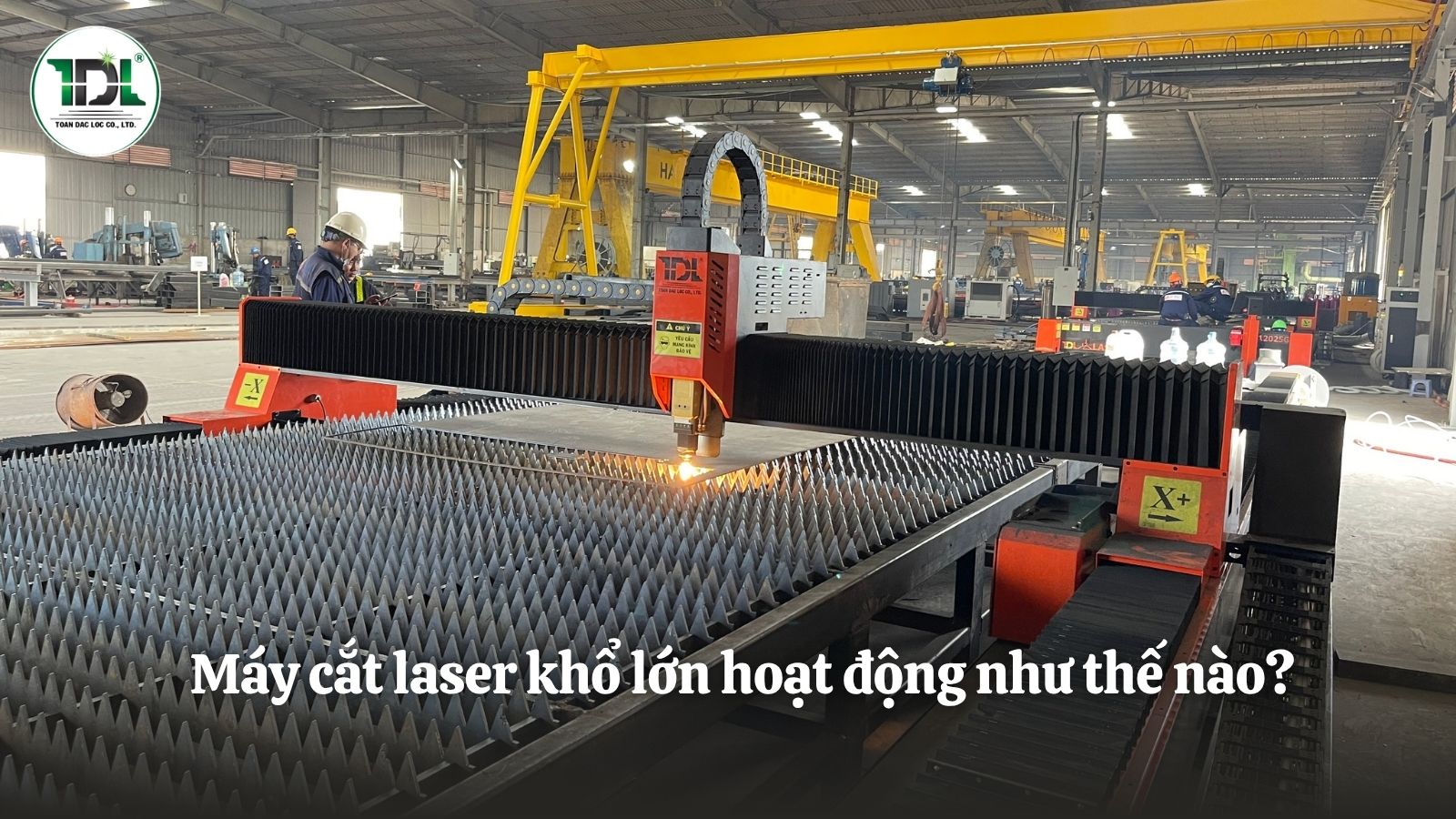 máy cắt laser khổ lớn hoạt động như thế nào
